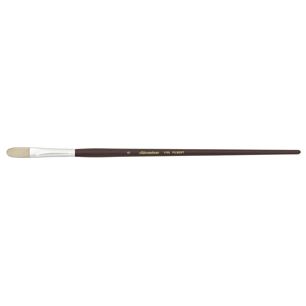Silverstone® Filbert Paintbrush | Long Handle | 1103 - Size 6
