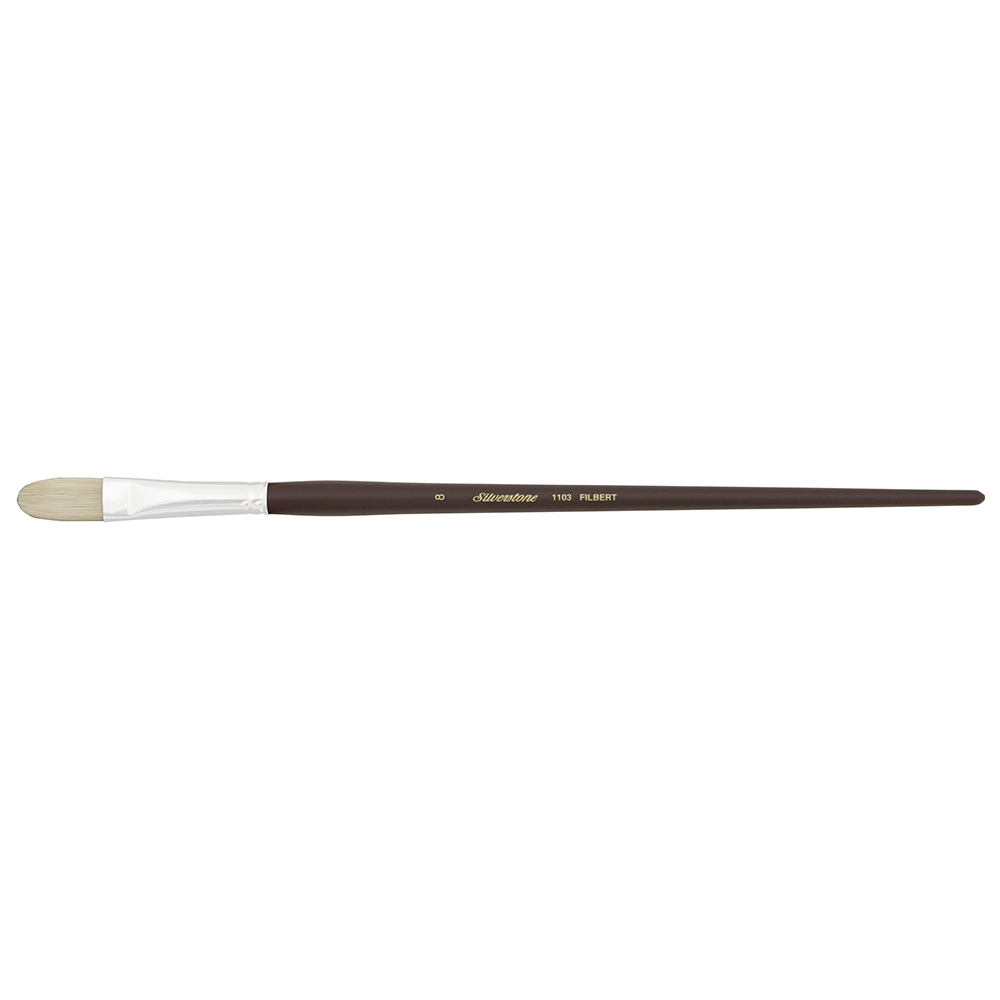 Silverstone® Filbert Paintbrush | Long Handle | 1103 - Size 8