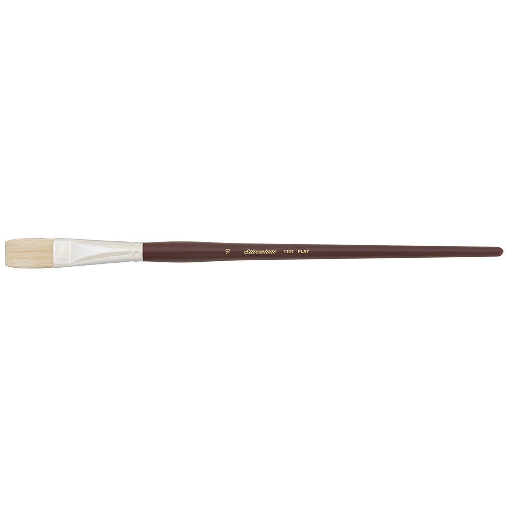 Silverstone® Flat Paintbrush | Long Handle | 1101 - Size 10