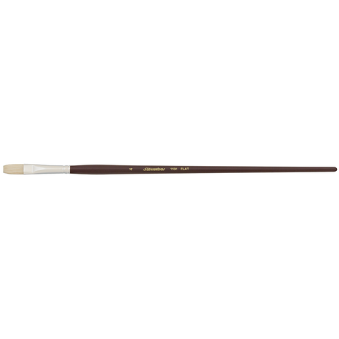 Silverstone® Flat Paintbrush | Long Handle | 1101 - Size 4