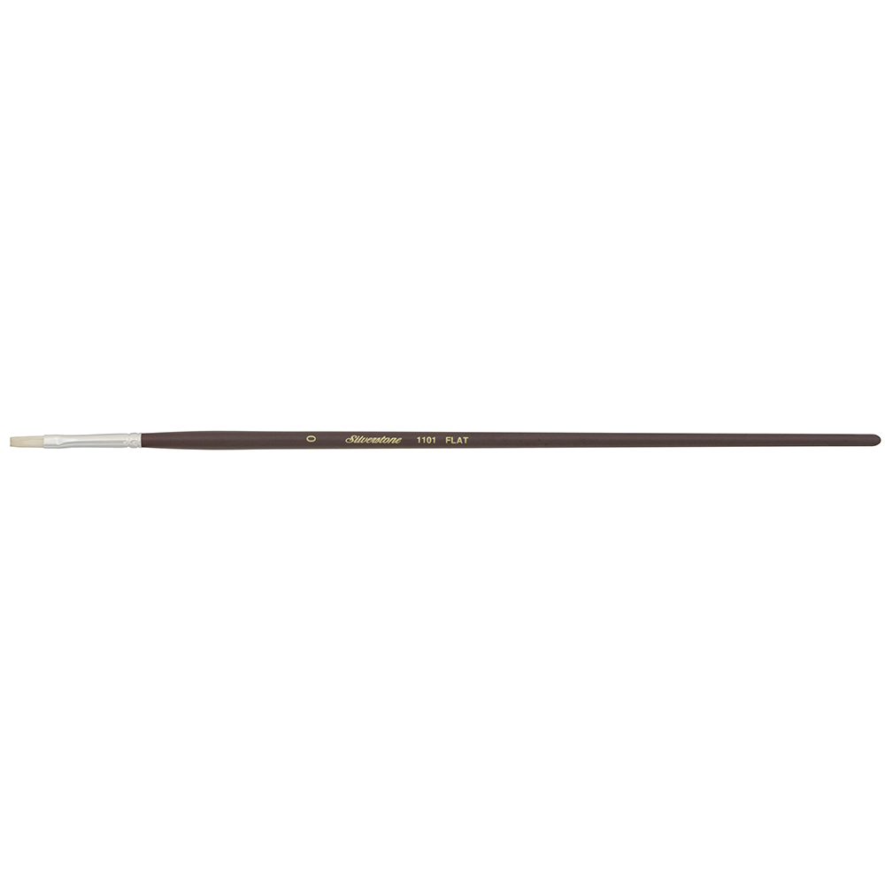 Silverstone® Flat Paintbrush | Long Handle | 1101 - Size
