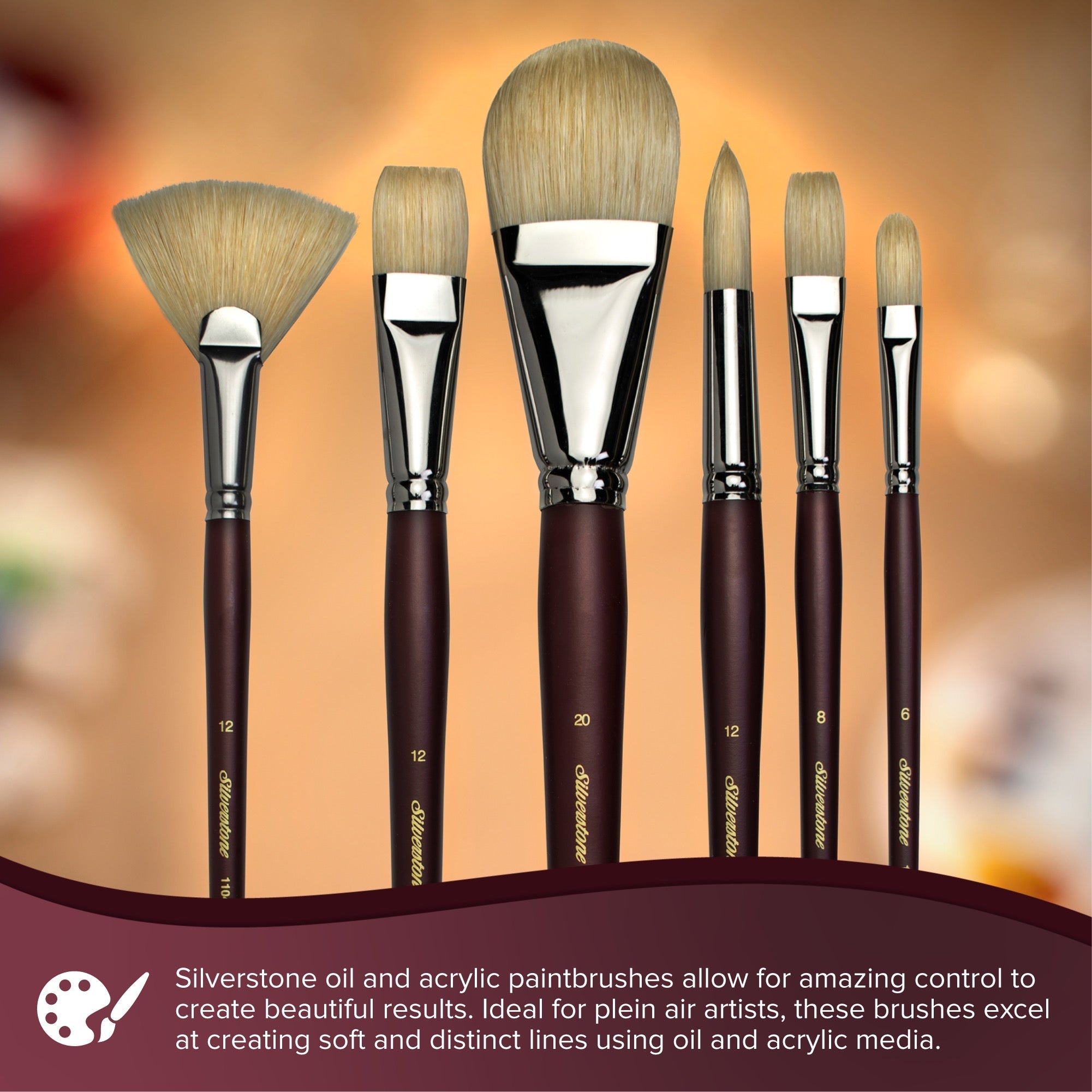 Silverstone® Round Paintbrush | Long Handle | 1100