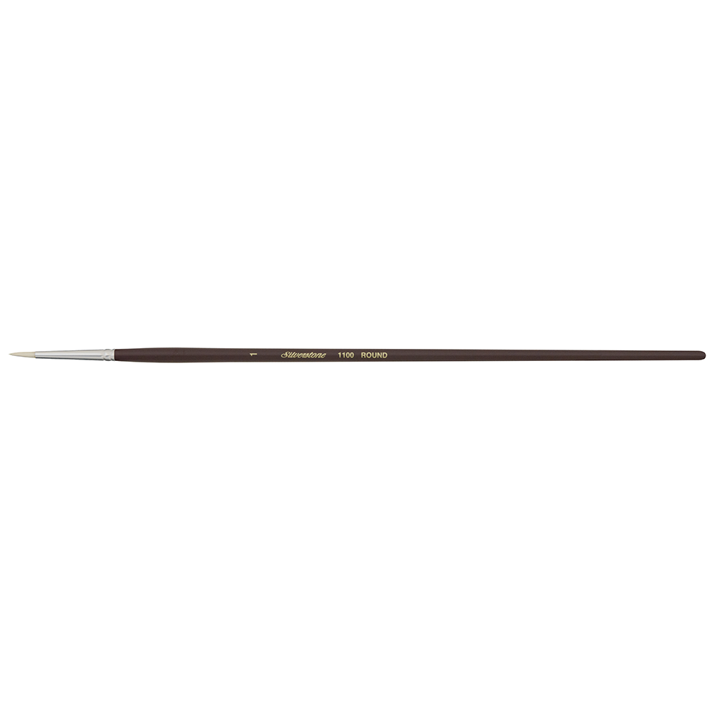 Silverstone® Round Paintbrush | Long Handle | 1100 - Size 1