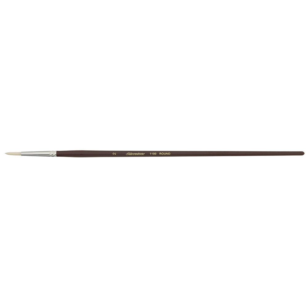 Silverstone® Round Paintbrush | Long Handle | 1100 - Size 2