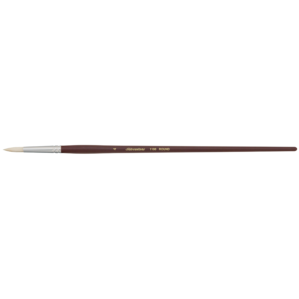 Silverstone® Round Paintbrush | Long Handle | 1100 - Size 4