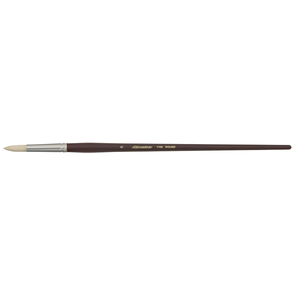 Silverstone® Round Paintbrush | Long Handle | 1100 - Size 6