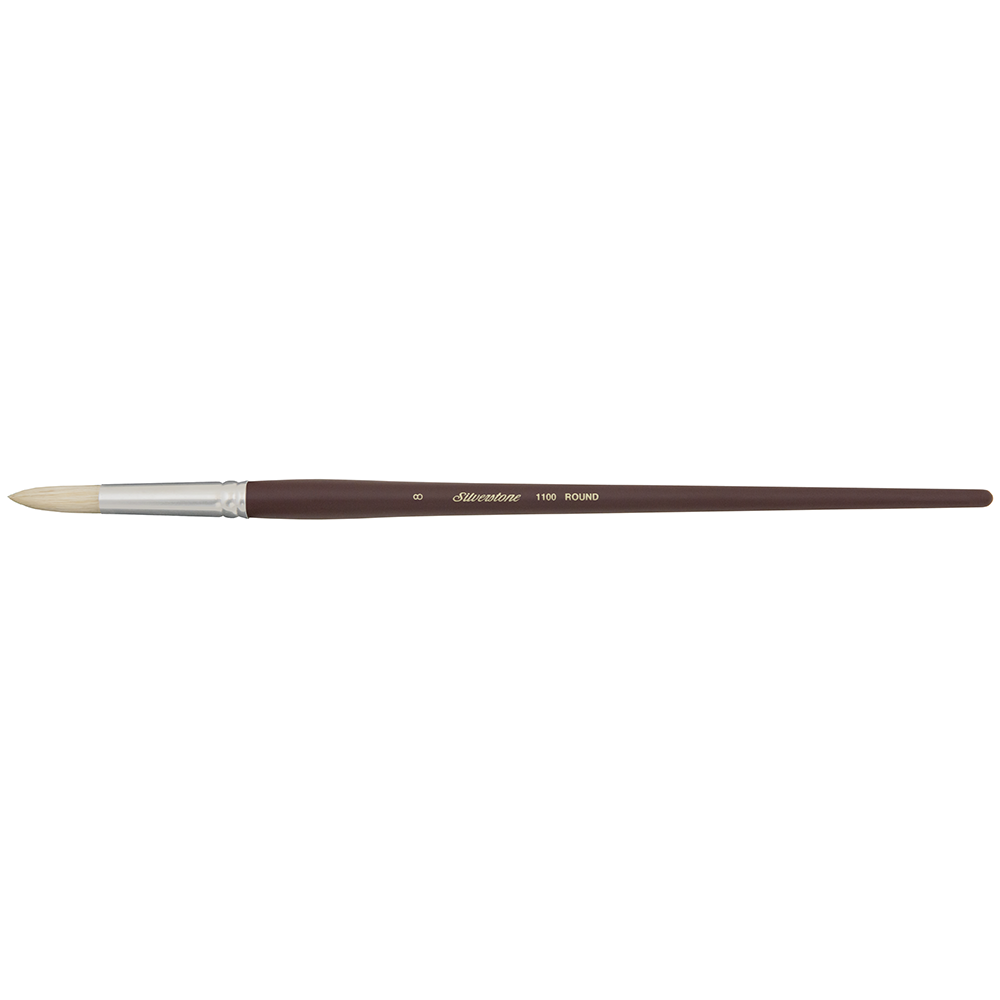 Silverstone® Round Paintbrush | Long Handle | 1100 - Size 8