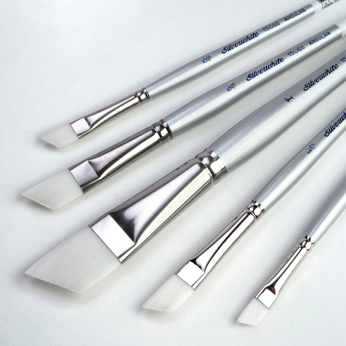 Silverwhite® 5pc Angle Brush Set | Short Handle | SW-1587S - Short Handle Angles