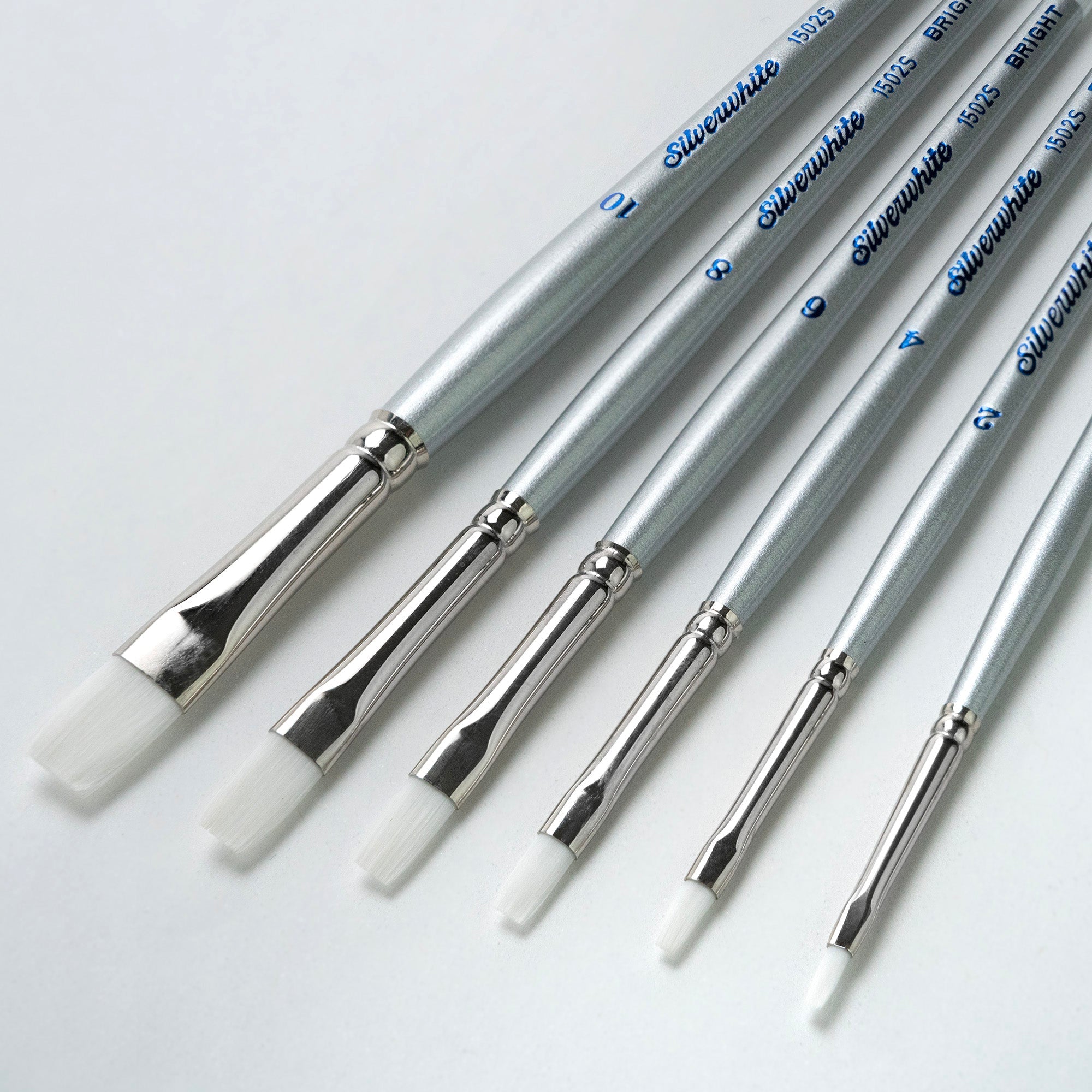 Silverwhite® 6pc Bright Brush Set | Short Handle | SW-1585S - Short Handle Brights