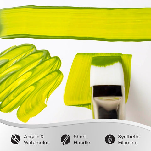 Silverwhite® 6pc Bright Brush Set | Short Handle | SW-1585S - Short Handle Brights