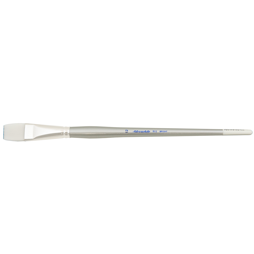 Silverwhite® Bright Paintbrush | Long Handle | 1502 - Size 12