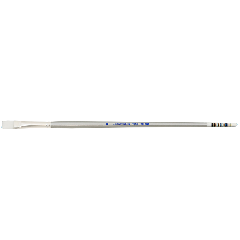 Silverwhite® Bright Paintbrush | Long Handle | 1502 - Size 6
