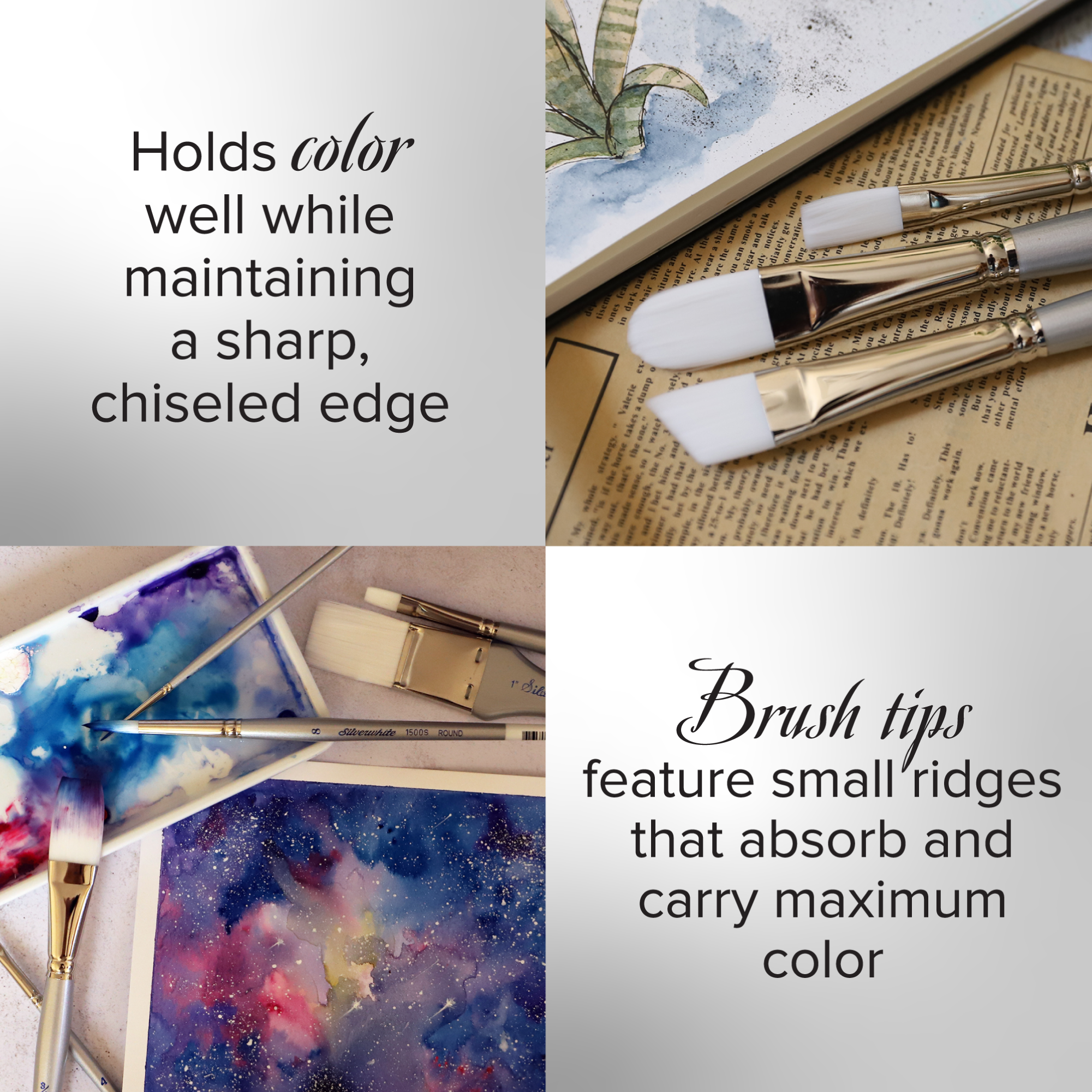 Silverwhite® Bright Paintbrush | Short Handle | 1502S