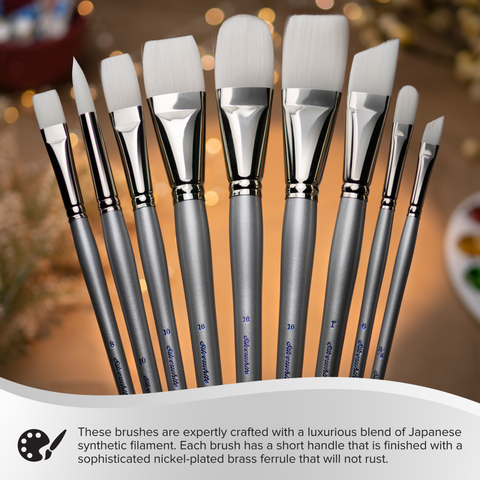 Silverwhite® Filbert Paintbrush | Long Handle | 1503