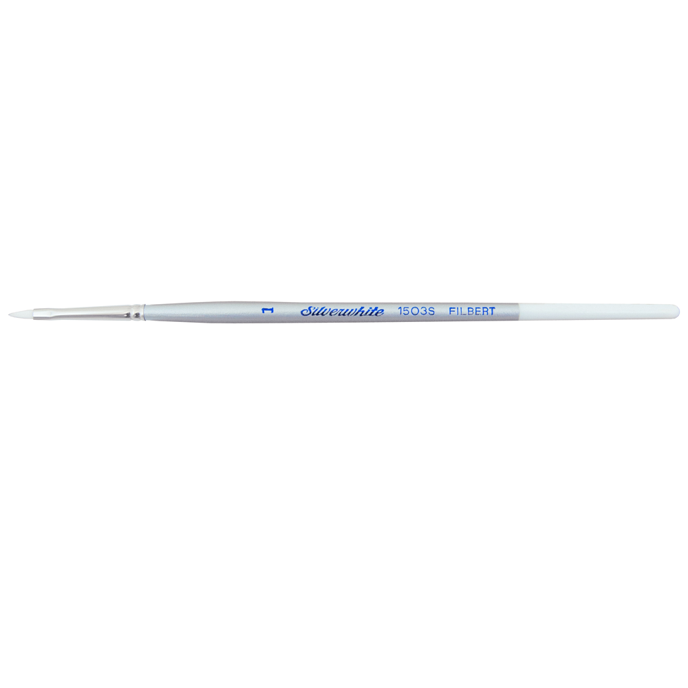 Silverwhite® Filbert Paintbrush | Short Handle | 1503S - Size 1