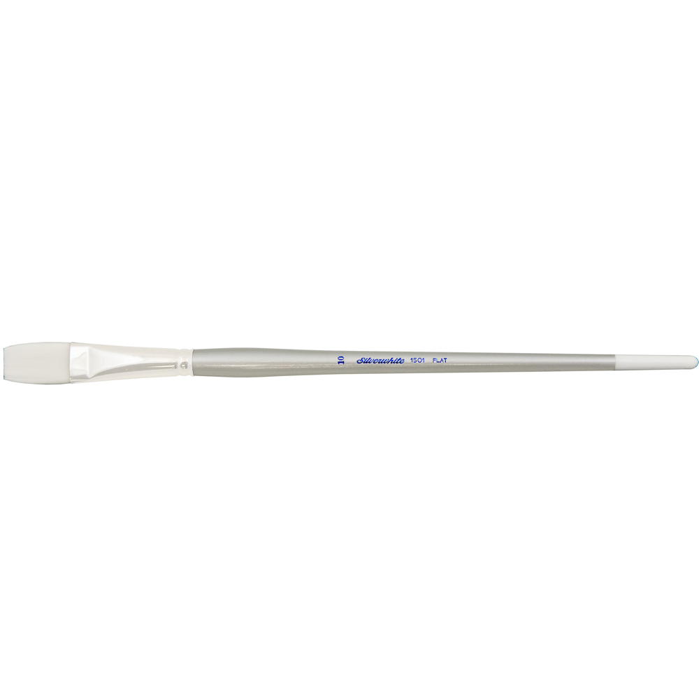 Silverwhite® Flat Paintbrush | Long Handle | 1501 - Size 10