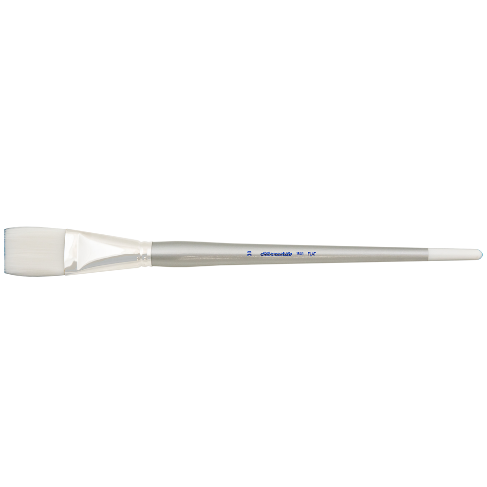 Silverwhite® Flat Paintbrush | Long Handle | 1501 - Size 16