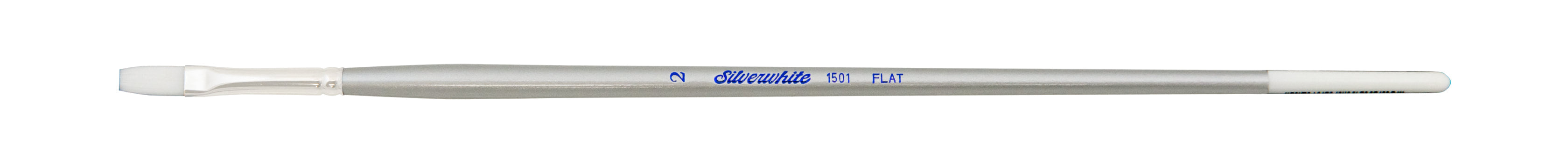 Silverwhite® Flat Paintbrush | Long Handle | 1501 - Size 2