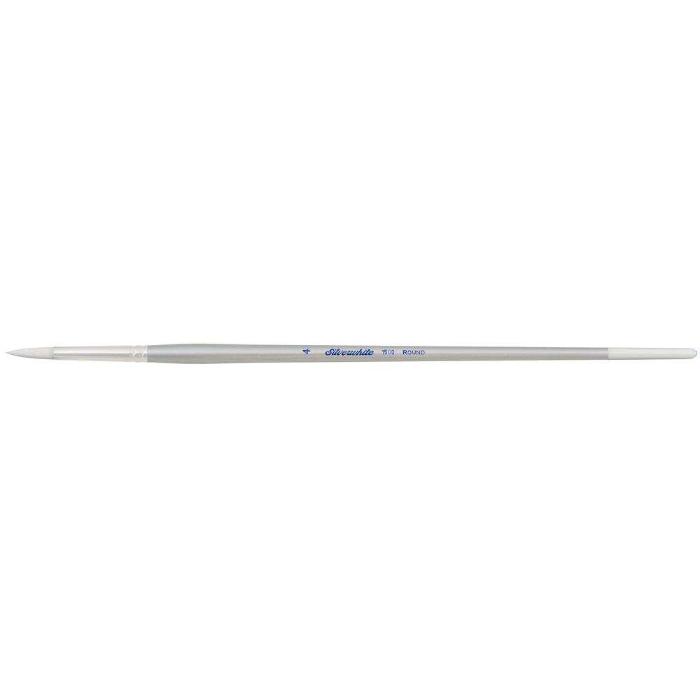 Silverwhite® Round Paintbrush | Long Handle | 1500 - Size 4