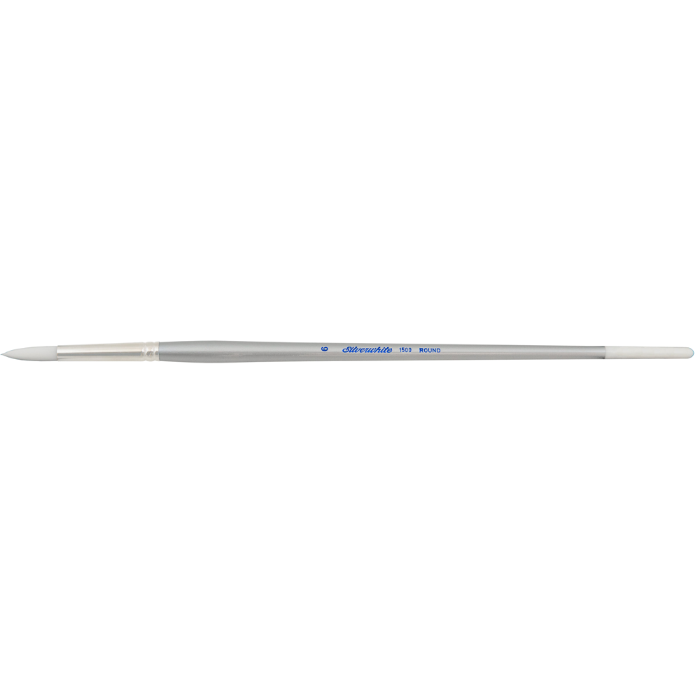 Silverwhite® Round Paintbrush | Long Handle | 1500 - Size 6