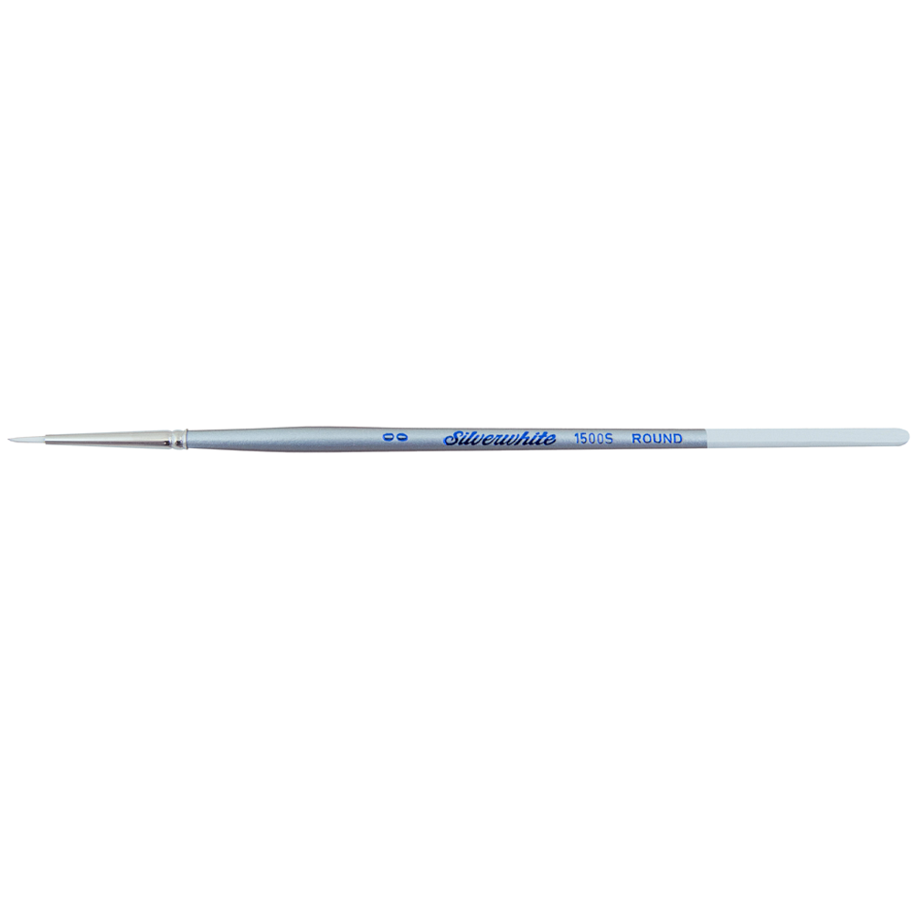 Silverwhite® Round Paintbrush | Short Handle | 1500S - Size 2/0