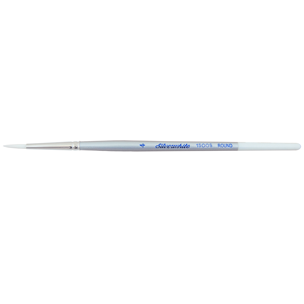 Silverwhite® Round Paintbrush | Short Handle | 1500S - Size 4