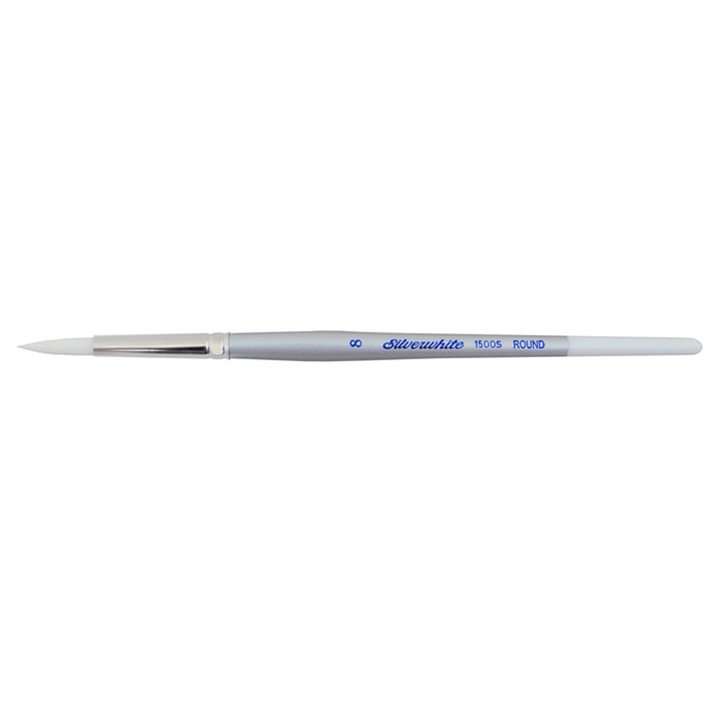 Silverwhite® Round Paintbrush | Short Handle | 1500S - Size 8