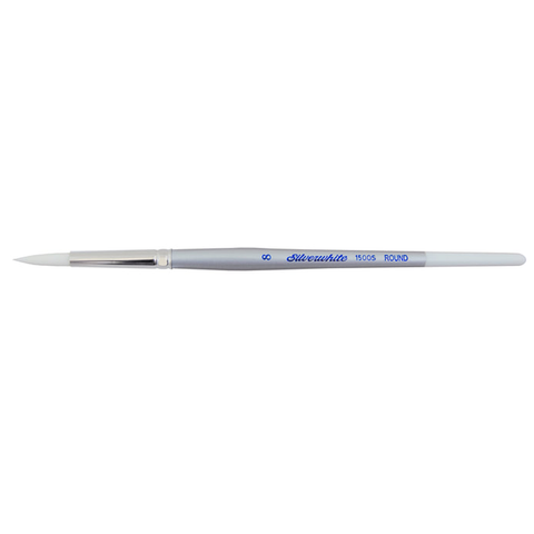Silverwhite® Round Paintbrush | Short Handle | 1500S - Size 8