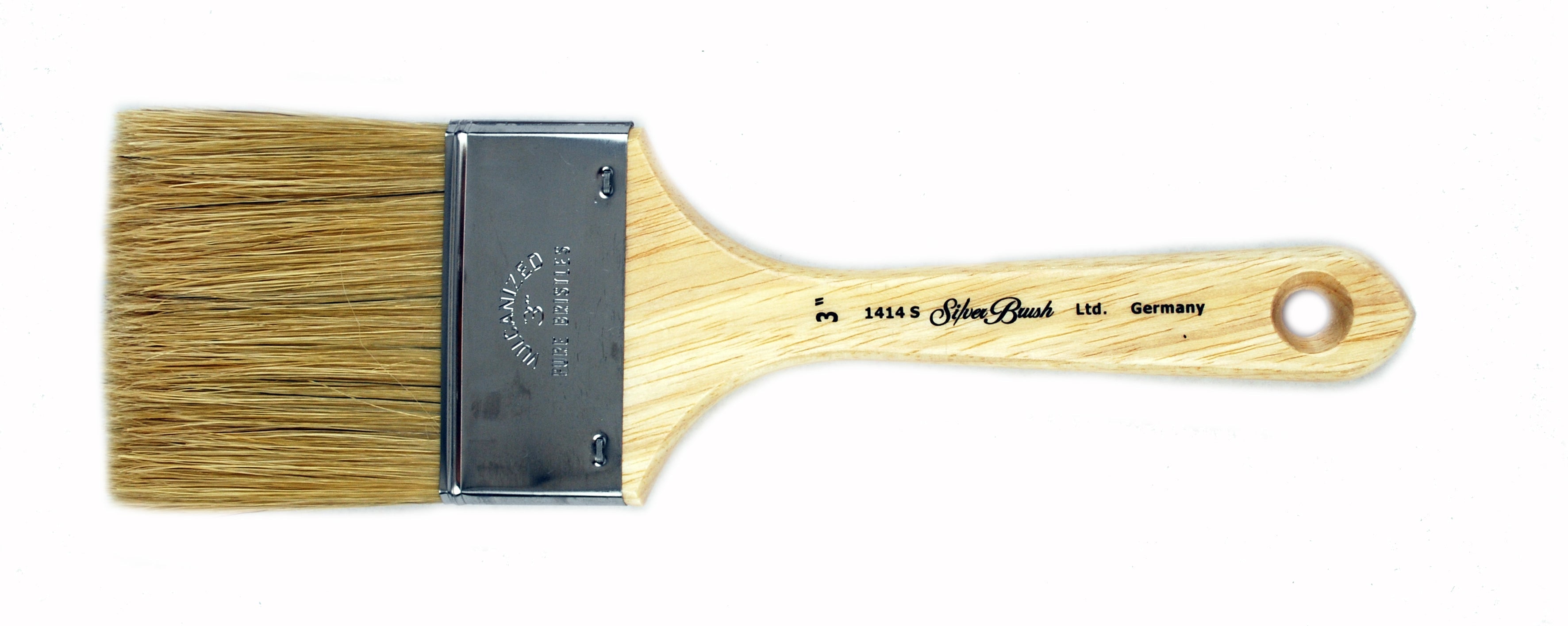 Superior White Bristle Flat BulletCutter Paintbrush | Short Handle | 1414S - Size 3 Inches