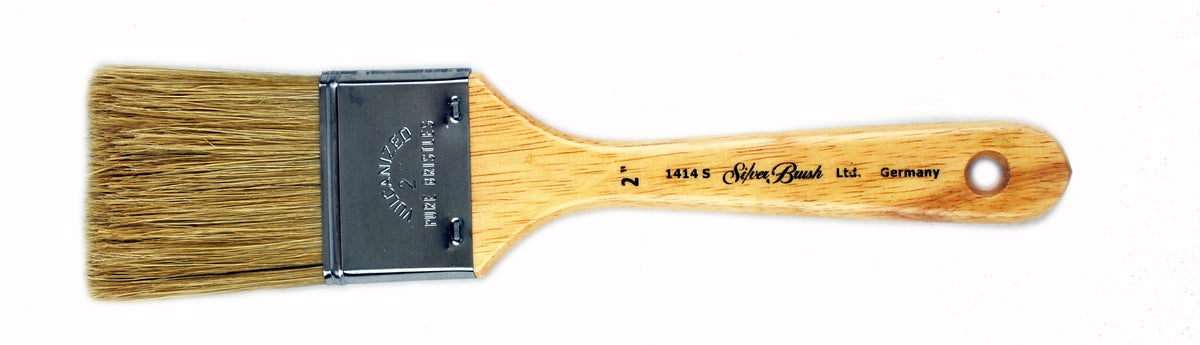 Superior White Bristle Flat BulletCutter Paintbrush | Short Handle | 1414S - Size 2 Inches