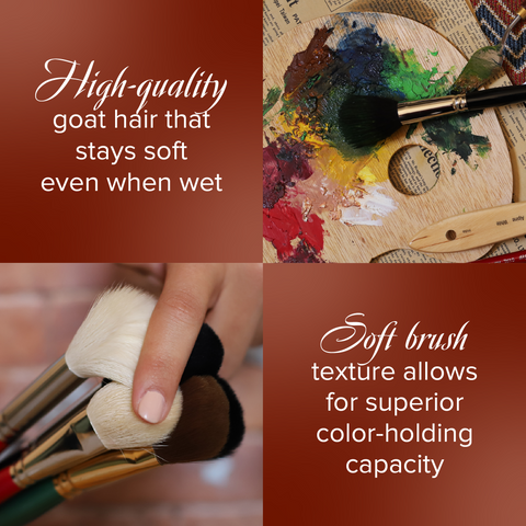 Ultimate Varnish Mop™ Oval Paintbrush | Short Handle | 2303S - Size 1 Inch