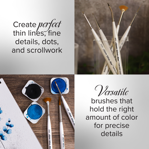Ultra Mini® 29pc Complete Brush Set | Short Handle | UMS-2429S - Complete Miniature Brush Set
