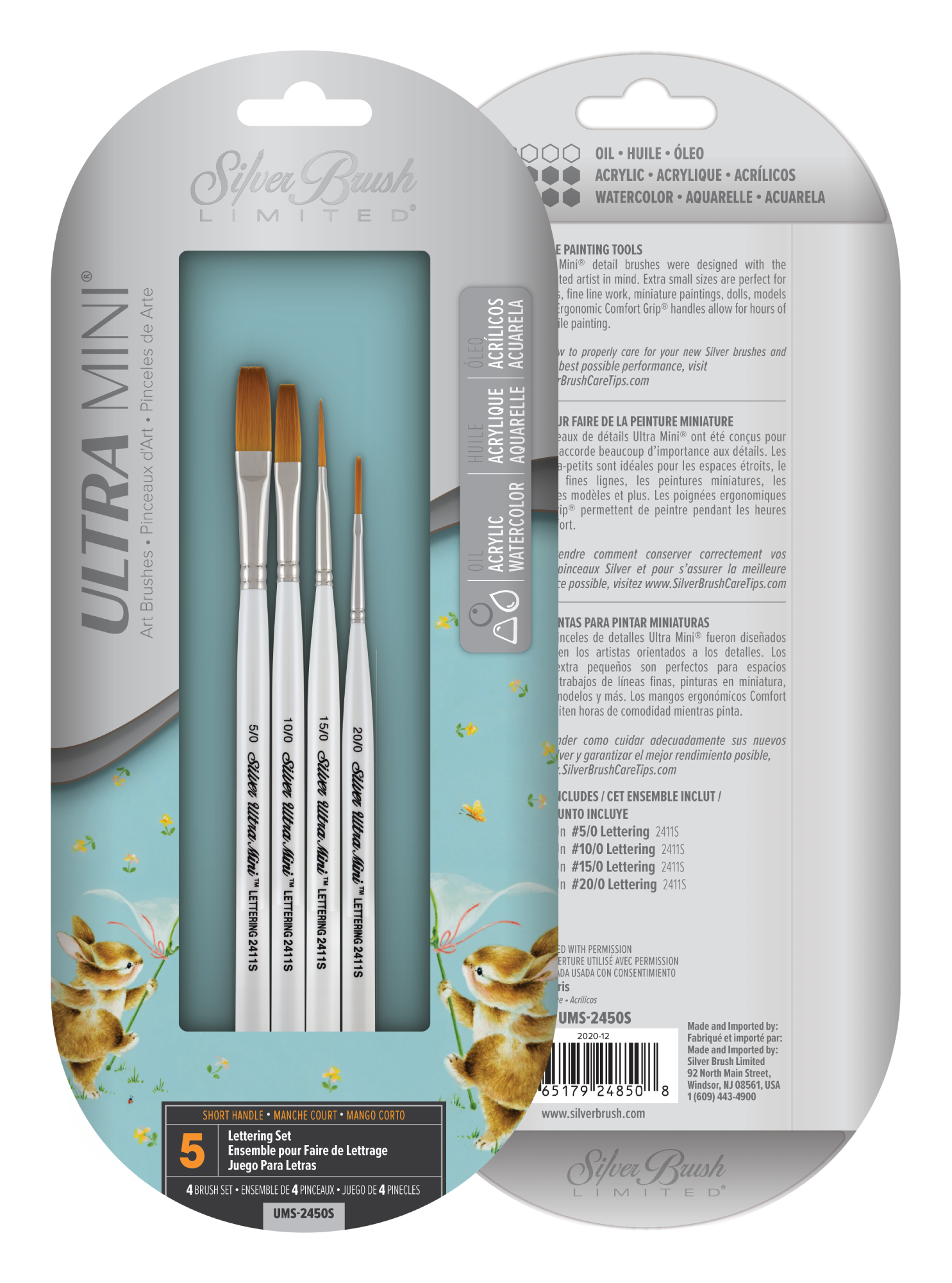 Ultra Mini® 4pc Lettering Set | Short Handle | UMS-2450S - Lettering/Calligraphy Set