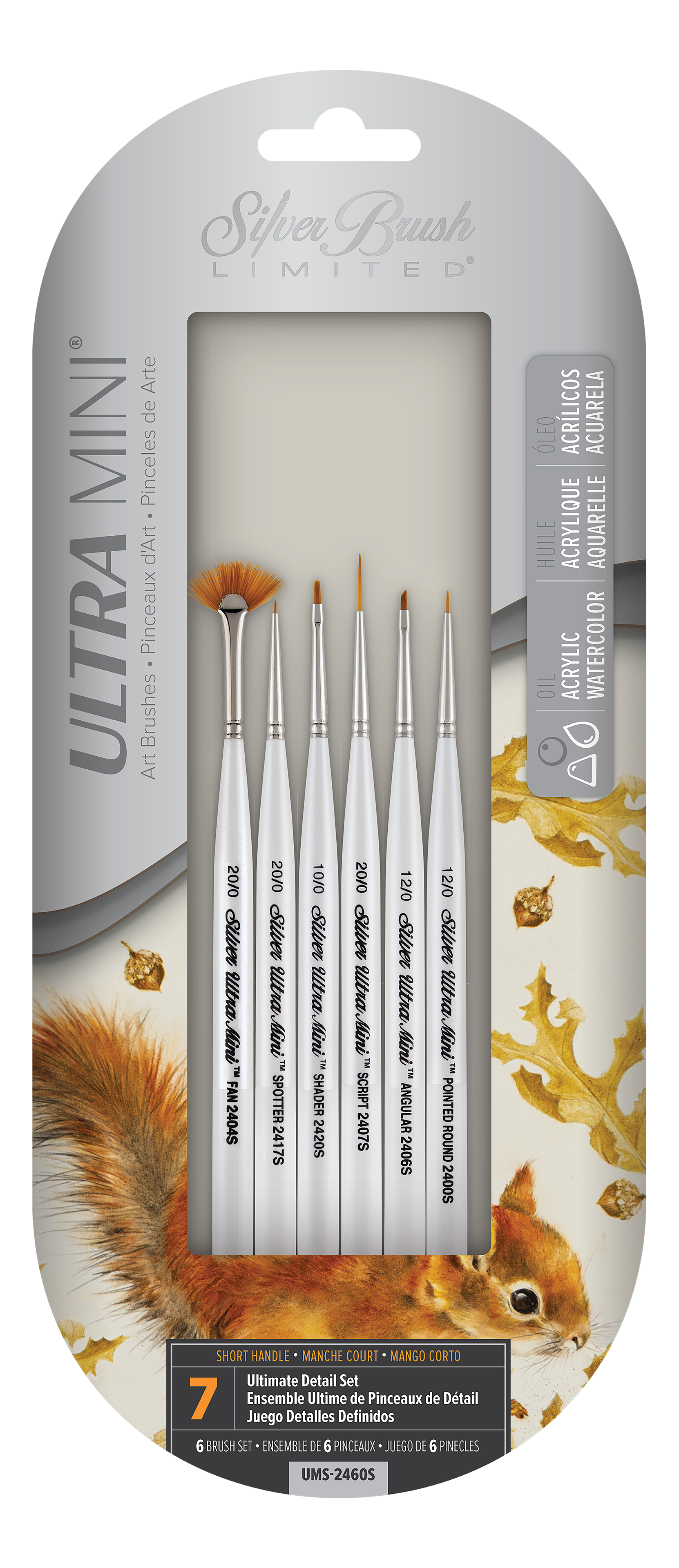 Ultra Mini® 6pc Basic Miniature Detail Set | Short Handle | UMS-2460S - Basic Miniature Detail Set