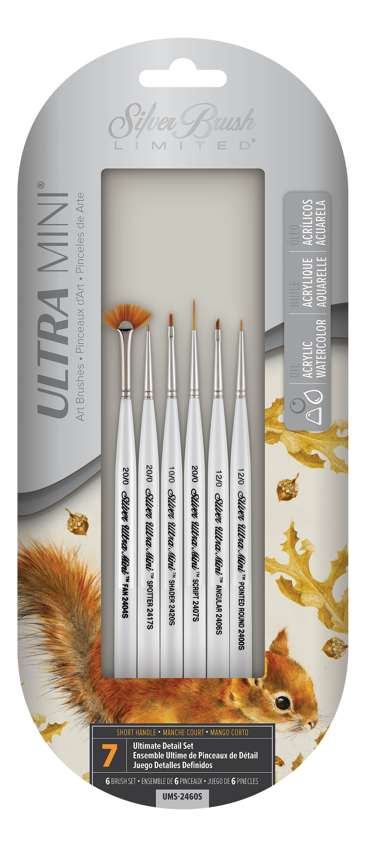 Ultra Mini® 6pc Basic Miniature Detail Set | Short Handle | UMS-2460S - Basic Miniature Detail Set