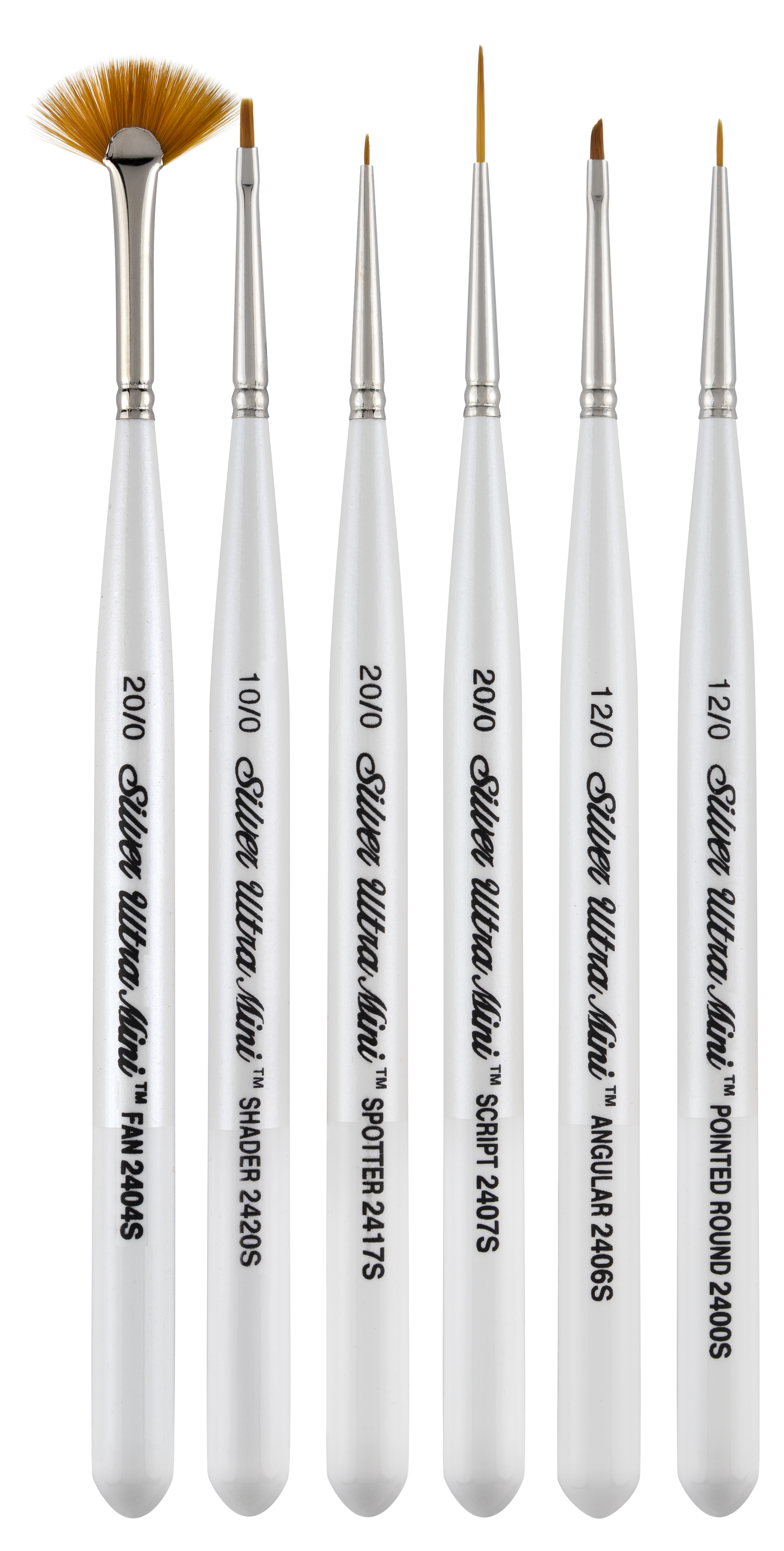 Ultra Mini® 6pc Basic Miniature Detail Set | Short Handle | UMS-2460S - Basic Miniature Detail Set