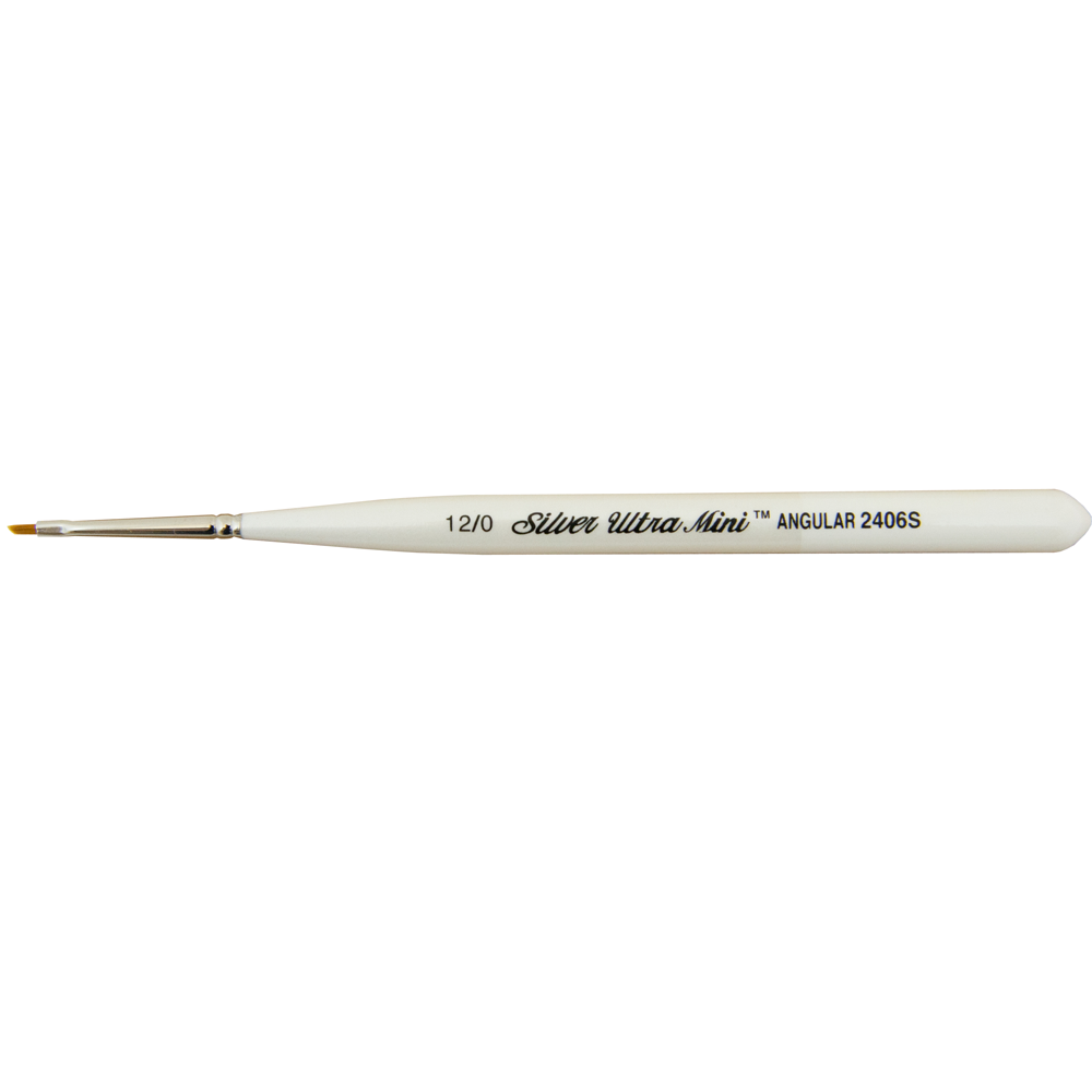 Ultra Mini® Angular Paintbrush | Short Handle | 2406S - Size 12/0