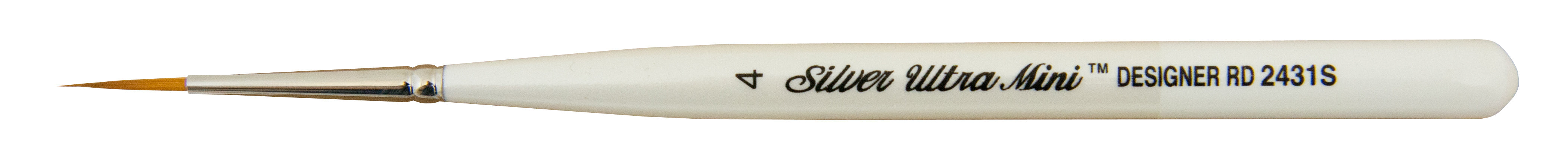 Ultra Mini® Designer Round Paintbrush | Short Handle | 2431S - Size 4