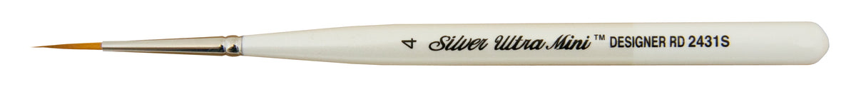 Ultra Mini® Designer Round Paintbrush | Short Handle | 2431S - Size 4