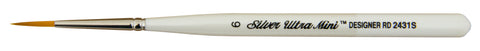 Ultra Mini® Designer Round Paintbrush | Short Handle | 2431S - Size 6