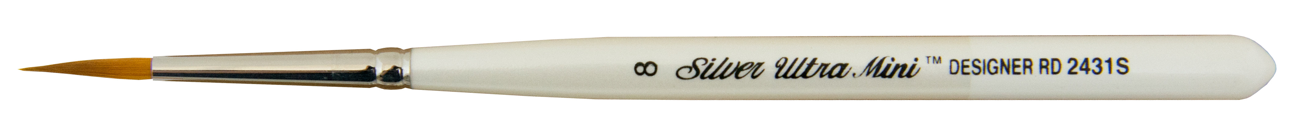 Ultra Mini® Designer Round Paintbrush | Short Handle | 2431S - Size 8