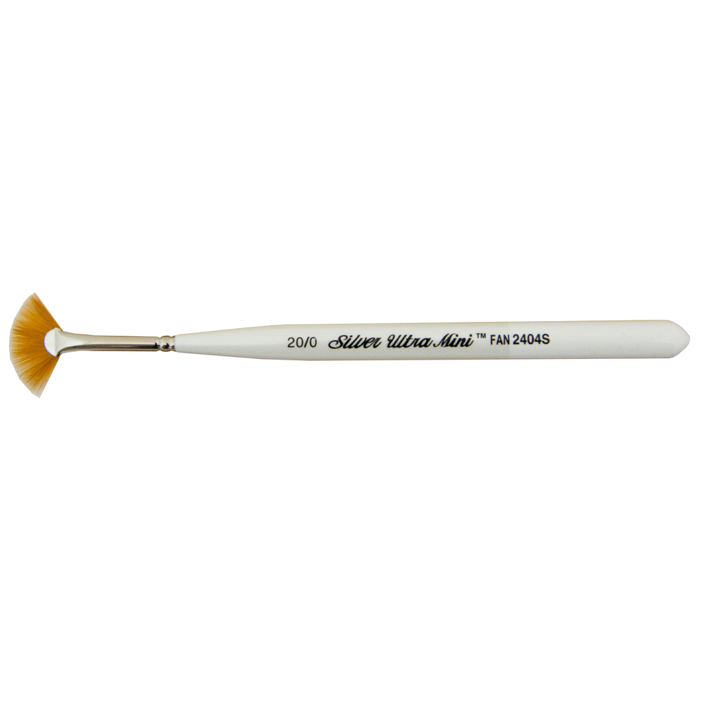 Ultra Mini® Fan Paintbrush | Short Handle | 2404S - Size 20/0