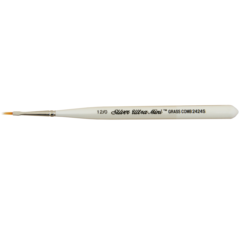 Ultra Mini® Grass Comb Paintbrush | Short Handle | 2424S - Size 12/0