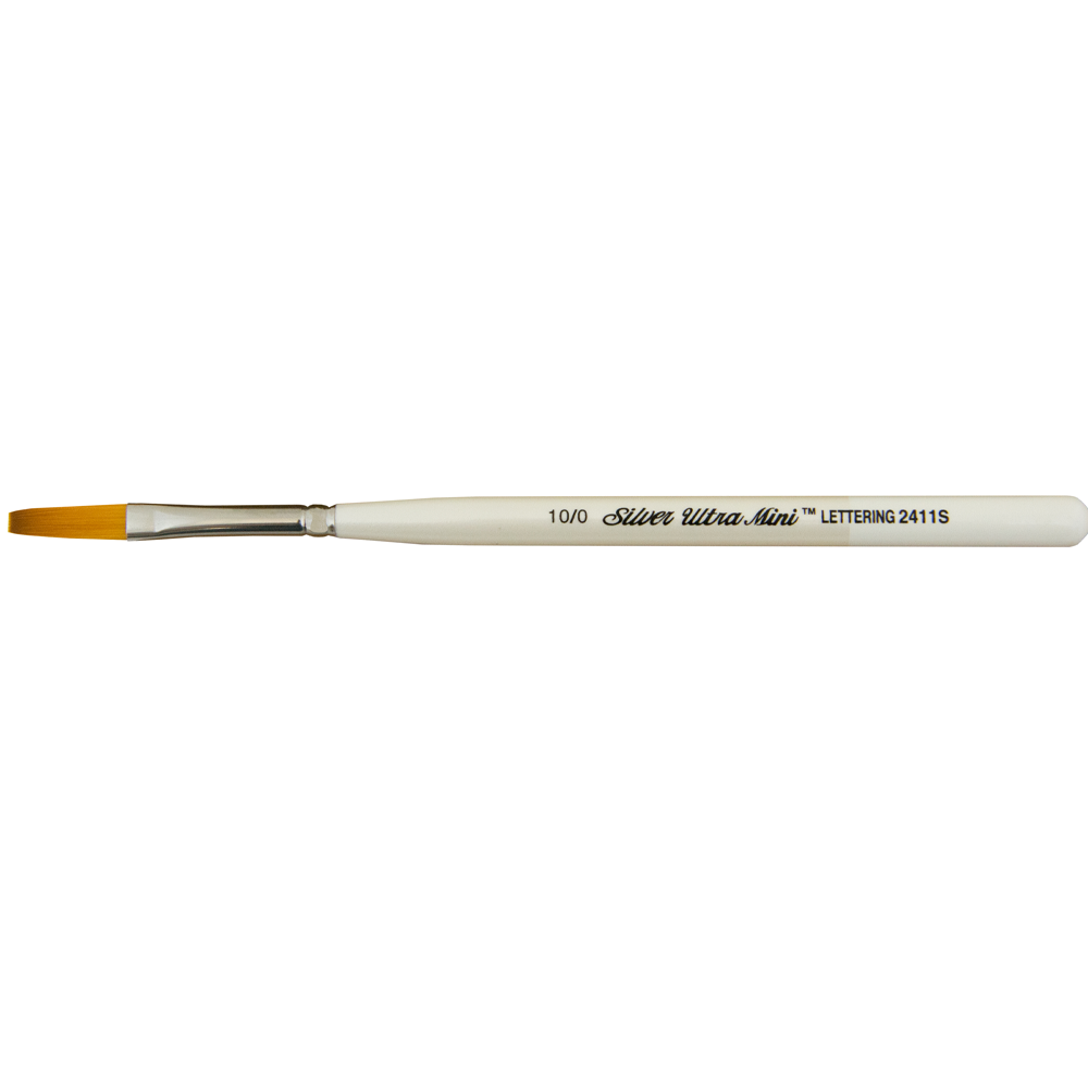 Ultra Mini® Lettering Paintbrush | Short Handle | 2411S - Size 10/0