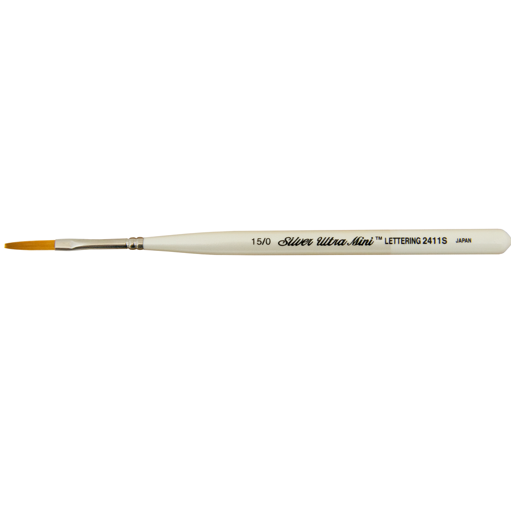 Ultra Mini® Lettering Paintbrush | Short Handle | 2411S - Size 15/0