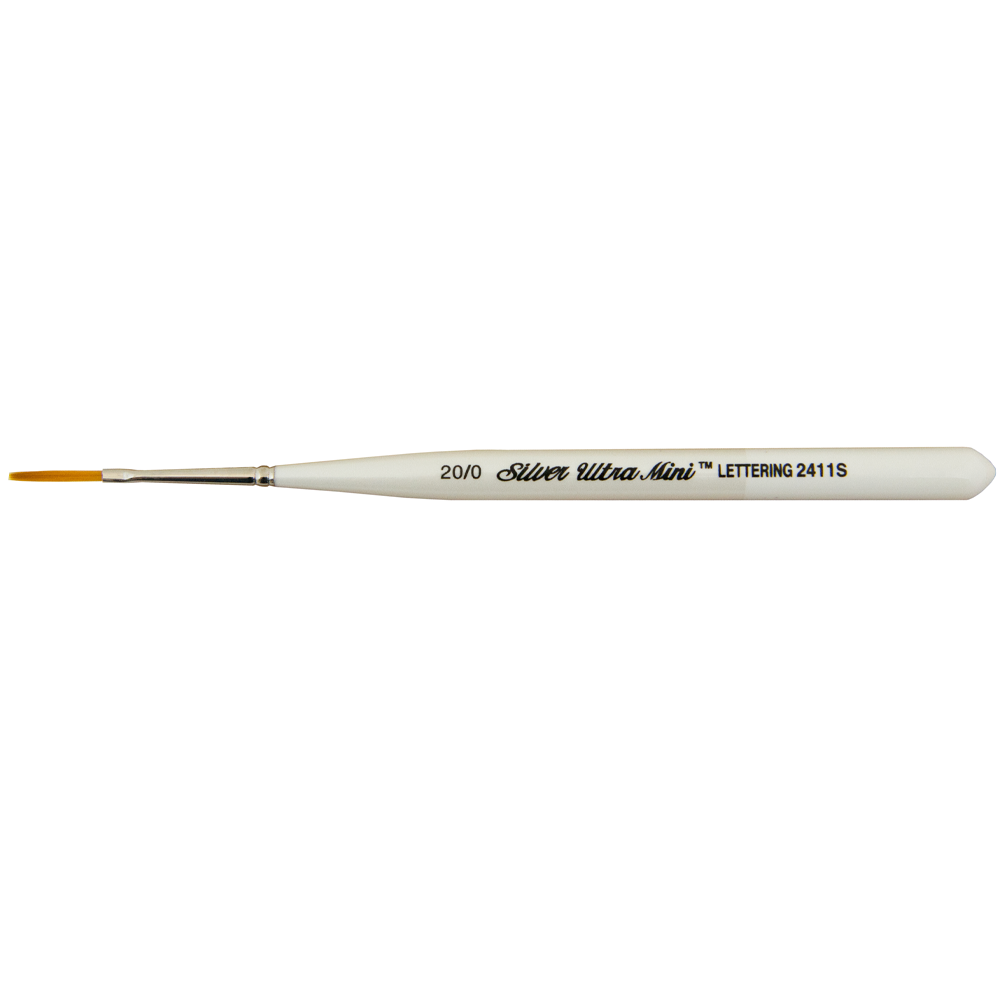 Ultra Mini® Lettering Paintbrush | Short Handle | 2411S - Size 20/0