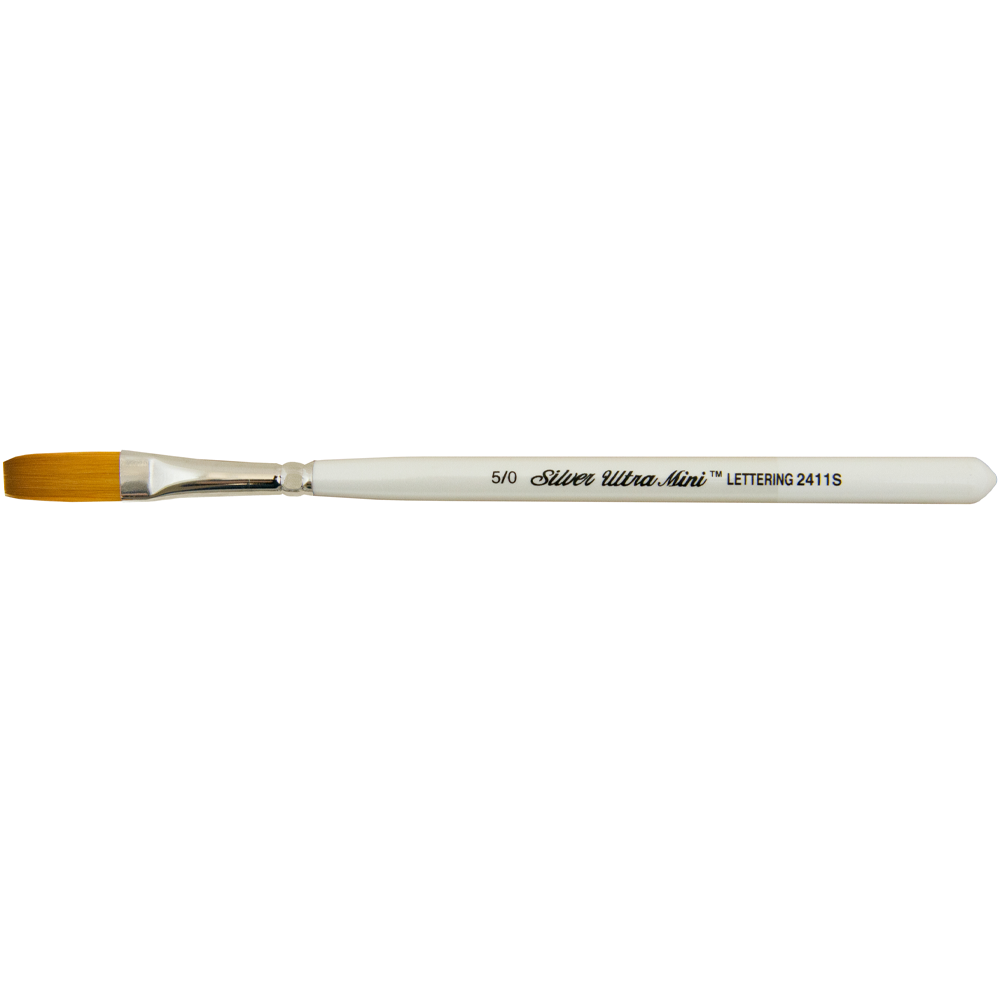 Ultra Mini® Lettering Paintbrush | Short Handle | 2411S - Size 5/0