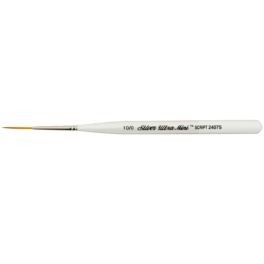 Ultra Mini® Script Liner Paintbrush | Short Handle | 2407S - Size 10/0