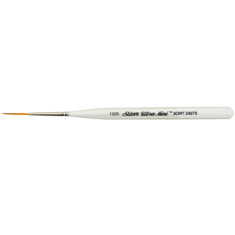 Ultra Mini® Script Liner Paintbrush | Short Handle | 2407S - Size 10/0