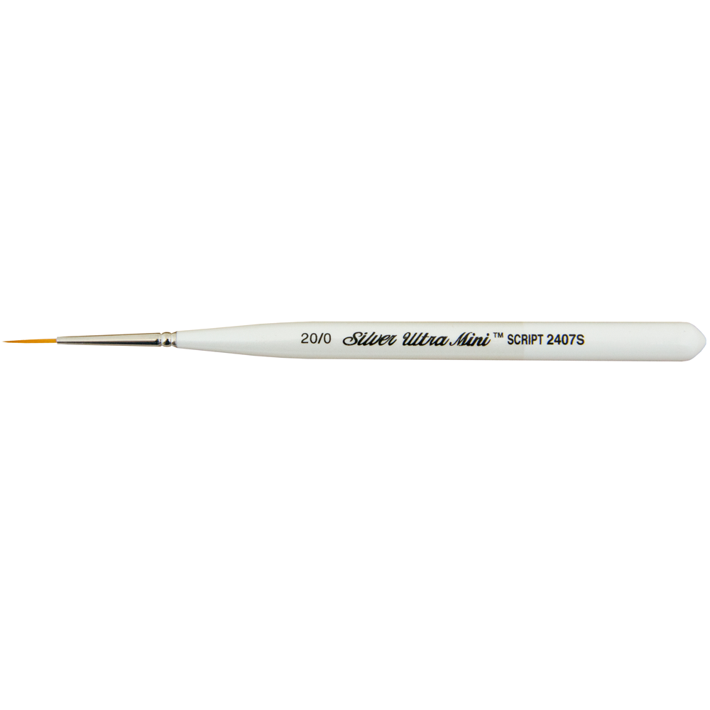 Ultra Mini® Script Liner Paintbrush | Short Handle | 2407S - Size 20/0